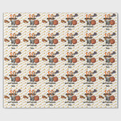 10e verjaardag van Basketball voor speler Cadeaupapier (Vlak)