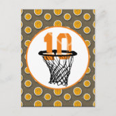 10e verjaardag van de Basketball met het nummer in Briefkaart (Voorkant)