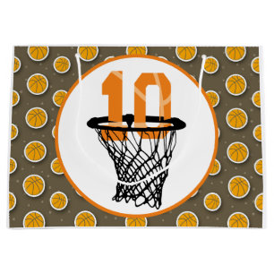10e verjaardag van de Basketball met het nummer in Groot Cadeauzakje