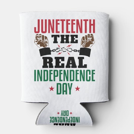 10e verjaardag van de echte onafhankelijkheid blikjeskoeler (Achterkant)