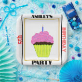 10e verjaardag van de Partij van de perskoeken PHO Papieren Bordje (Feest)