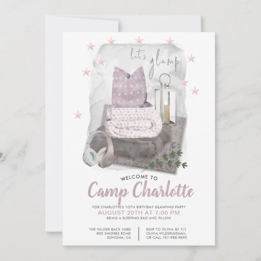 10e verjaardag van de partij voor het glampen onde kaart (Voorkant)