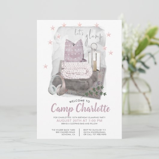 10e verjaardag van de partij voor het glampen onde kaart (Staand voorkant)