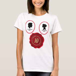 10e verjaardag van de rode wax-zegel t-shirt