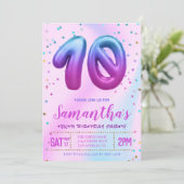 10e verjaardag van de uitnodiging (Staand voorkant)