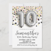 10e verjaardag van de uitnodiging tot Confetti (Voorkant)
