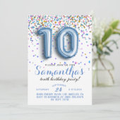 10e verjaardag van de uitnodiging tot Confetti (Staand voorkant)
