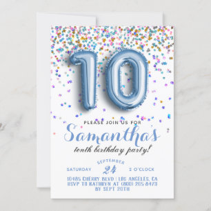 10e verjaardag van de uitnodiging tot Confetti
