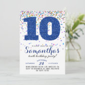 10e verjaardag van de uitnodiging tot Confetti (Staand voorkant)