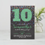 10e verjaardag van de uitnodiging tot Confetti (Staand voorkant)
