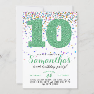 10e verjaardag van de uitnodiging tot Confetti
