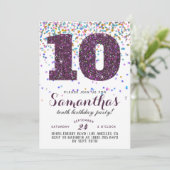10e verjaardag van de uitnodiging tot Confetti (Staand voorkant)