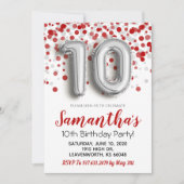 10e verjaardag van de uitnodiging tot Confetti (Voorkant)