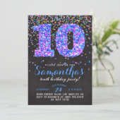 10e verjaardag van de uitnodiging tot Confetti (Staand voorkant)