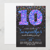 10e verjaardag van de uitnodiging tot Confetti (Voorkant / Achterkant)
