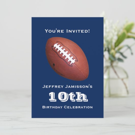 10e verjaardag van de uitnodiging van de Birthday  (Staand voorkant)