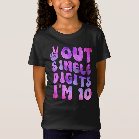 10e verjaardag van de vrede uit Single Digits Retr T-shirt (Voorkant)