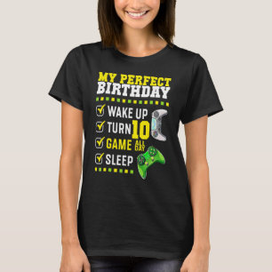 10e verjaardag van de wedstrijd perfect voor gamer t-shirt