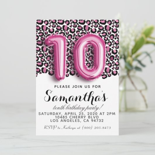 10e verjaardag van het proefkonijn Leopard Kaart (Staand voorkant)