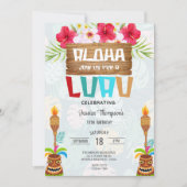 10e verjaardag van het tropische zomerstrand van L Kaart (Voorkant)