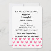 10e verjaardag van meisjes Aangepaste naam Modern  Kaart (Achterkant)