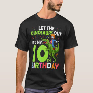10e verjaardag van Rex Clown Circus laat de dinosa T-shirt