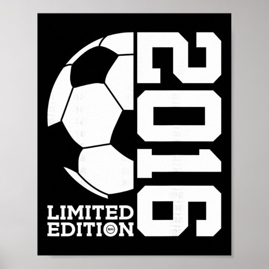 10e verjaardag Voetbal Limited Edition 2016 _1  Poster (Voorkant)