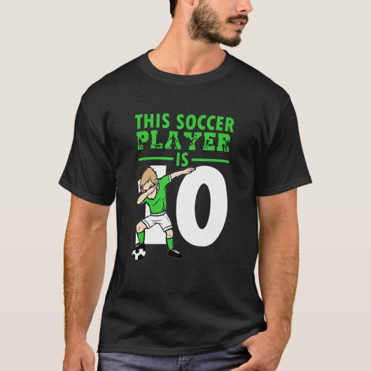 10e verjaardag Voetbal Voetbal 10 jaar oude voetba T-shirt (Voorkant)