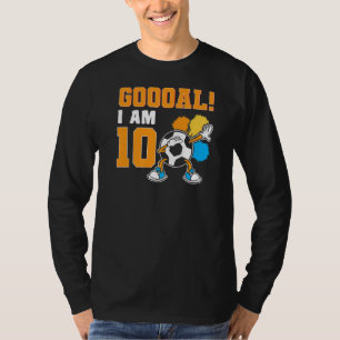 10e verjaardag Voetbal Voetbal 10 jaar T-shirt