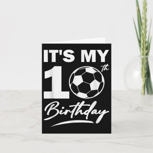 10e verjaardag Voetballer Jongen Feestviering  Kaart (Voorkant)