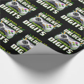 10e verjaardag voor jongens dubbele cijfers video  cadeaupapier (Hoek)