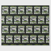 10e verjaardag voor jongens dubbele cijfers video  cadeaupapier (Vlak)