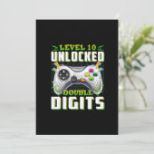 10e verjaardag voor jongens dubbele cijfers video kaart (Staand voorkant)