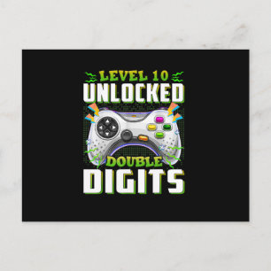 10e verjaardag voor jongens dubbele cijfers videos briefkaart