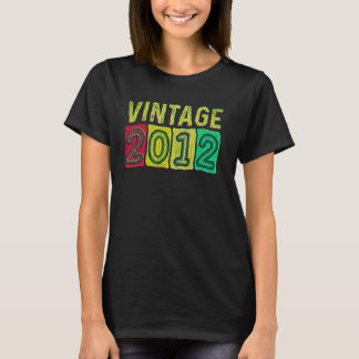 10e verjaardag voor jongens en meisjes Retro 2012 T-shirt