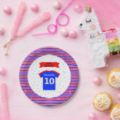 10e verjaardag voor jongens op maat papieren bordje (Feest)