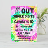 10e verjaardag Vrede uit cijfers Kaart (Staand voorkant)