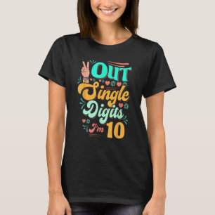10e verjaardag Vrede uit enkele cijfers I m10 jaar T-shirt
