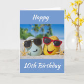 **10e VERJAARDAG** WENSEN VAN GOEDE EIEREN! Kaart (Gele Bloem)