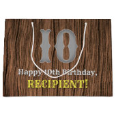 10e verjaardag: Westerne kijk op land, naam Groot Cadeauzakje (Voorkant)