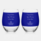 10e Verjaardag Wijnglas Zonder Voet (Achterkant)