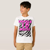 10e verjaardag - Zebra en hot-roze dubbelcijferige T-shirt (Voorkant volledig)