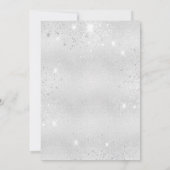 10e verjaardag zilveren glitter kaart (Achterkant)