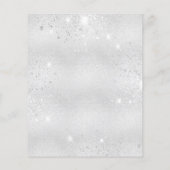 10e verjaardag zilveren glitter uitnodiging (Achterkant)