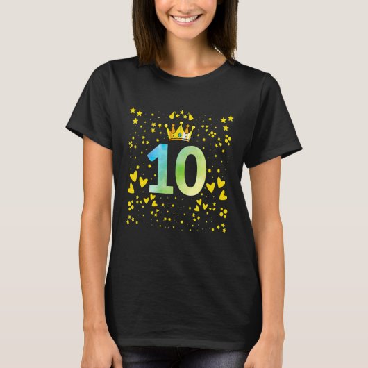 10e verjaardagen t-shirt (Voorkant)