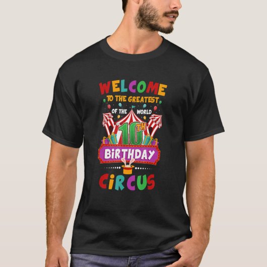10e Verjaardagscircus Grootste Verjaardag Kinder C T-shirt (Voorkant)