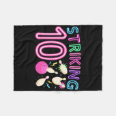 10e Verjaardagsfeest Bowling Girl 10 jaar oude Bow Fleece Deken (Voorkant (Horizontaal))