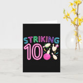 10e Verjaardagsfeest Bowling Girl 10 jaar oude Bow Kaart (Gele Bloem)