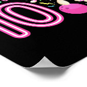 10e Verjaardagsfeest Bowling Girl 10 jaar oude Bow Poster (Hoek)
