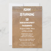 10e verjaardagsfeest Ocean Sandy Beach Custom Age Kaart (Voorkant)